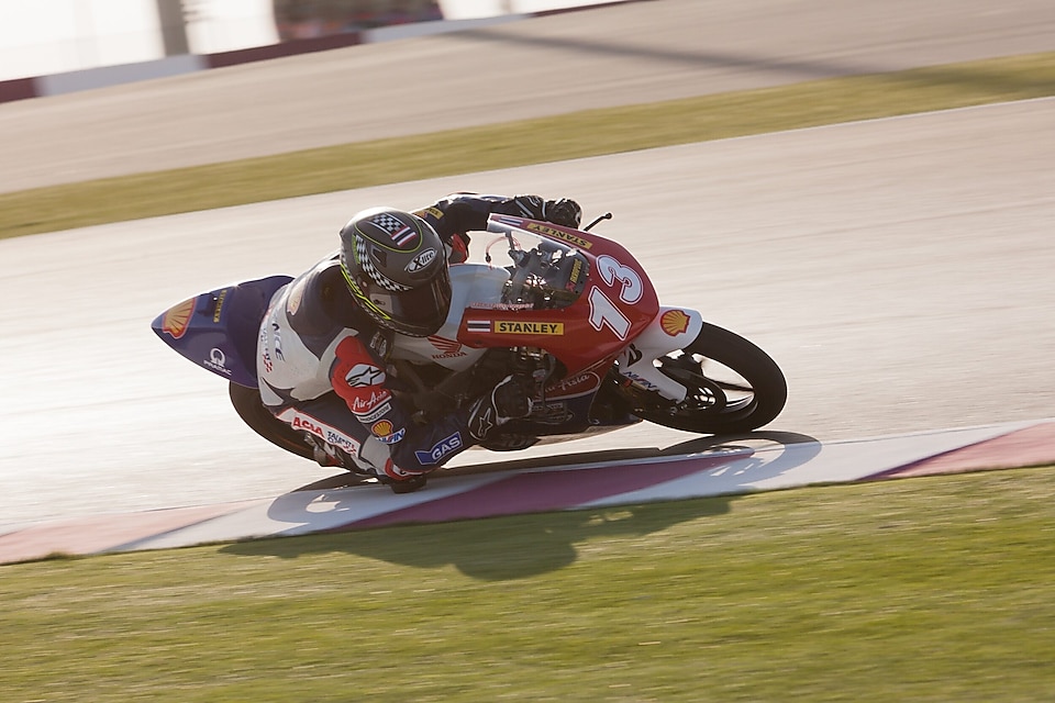 Piloto de una moto Honda